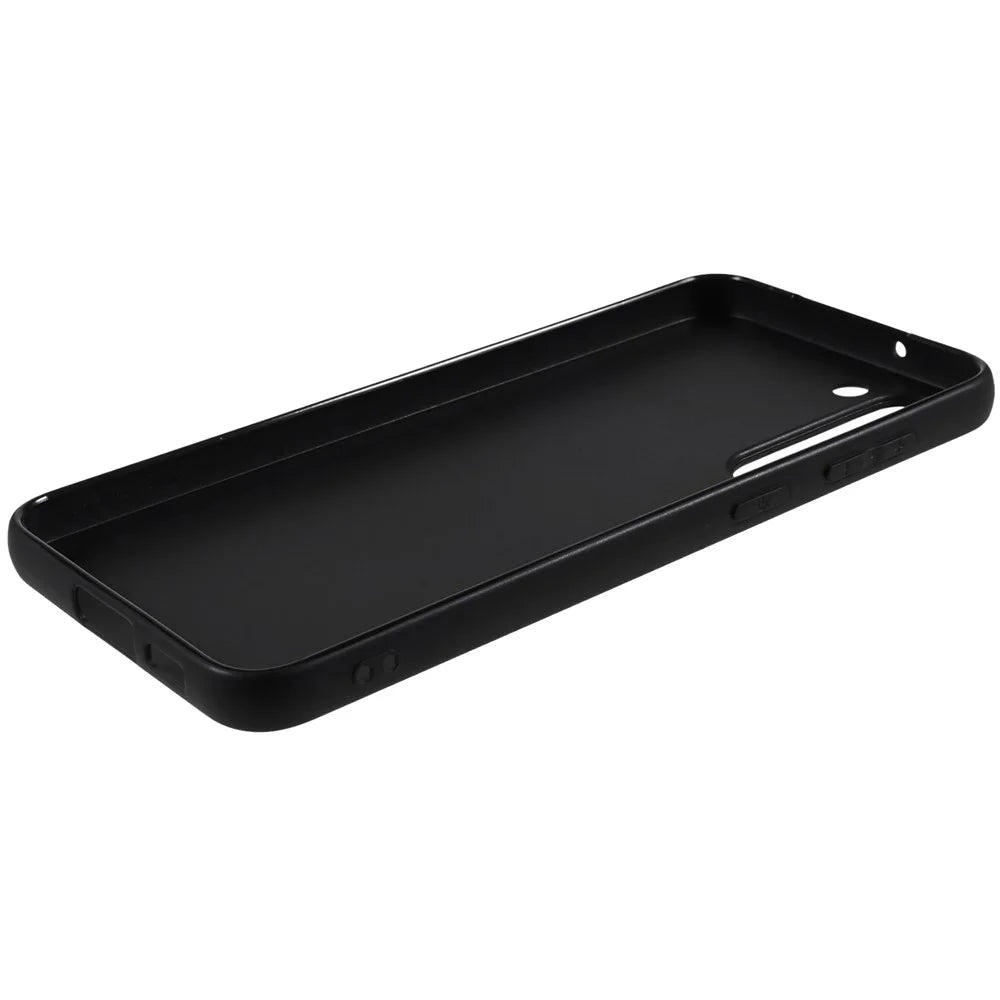 For Samsung Galaxy S23+ Shockproof Flexible TPU Phone Cover Black Matte Drop-Proof Grip Case - 7