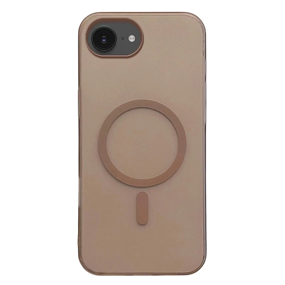 For iPhone 17e / 16e Case Compatible with MagSafe Precise Cutouts Matte PC Phone Cover - Desert Gold - 1