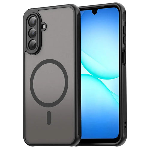 For Samsung Galaxy A18 5G / A18 4G / A17 5G / A17 4G Magnetic Case Anti Drop PC + TPU Phone Cover - Black - 1