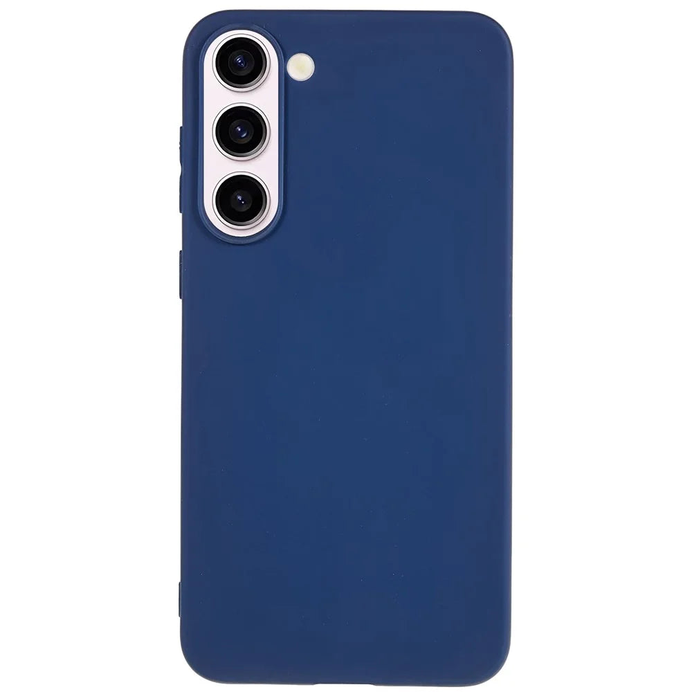 For Samsung Galaxy S23 Slim Fit Soft TPU Smooth Cover Matte Finish Coating Grip Phone Case - Sapphire - 1