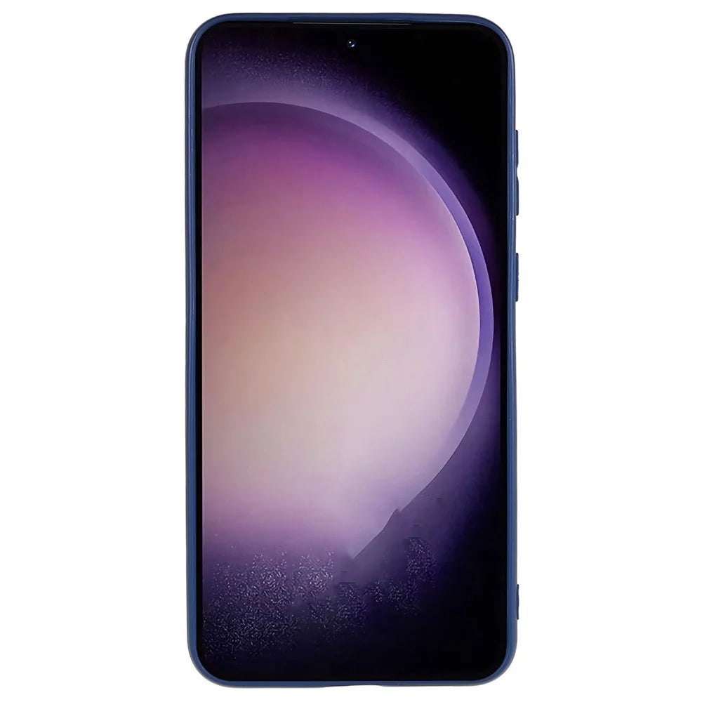 For Samsung Galaxy S23 Slim Fit Soft TPU Smooth Cover Matte Finish Coating Grip Phone Case - Sapphire - 2