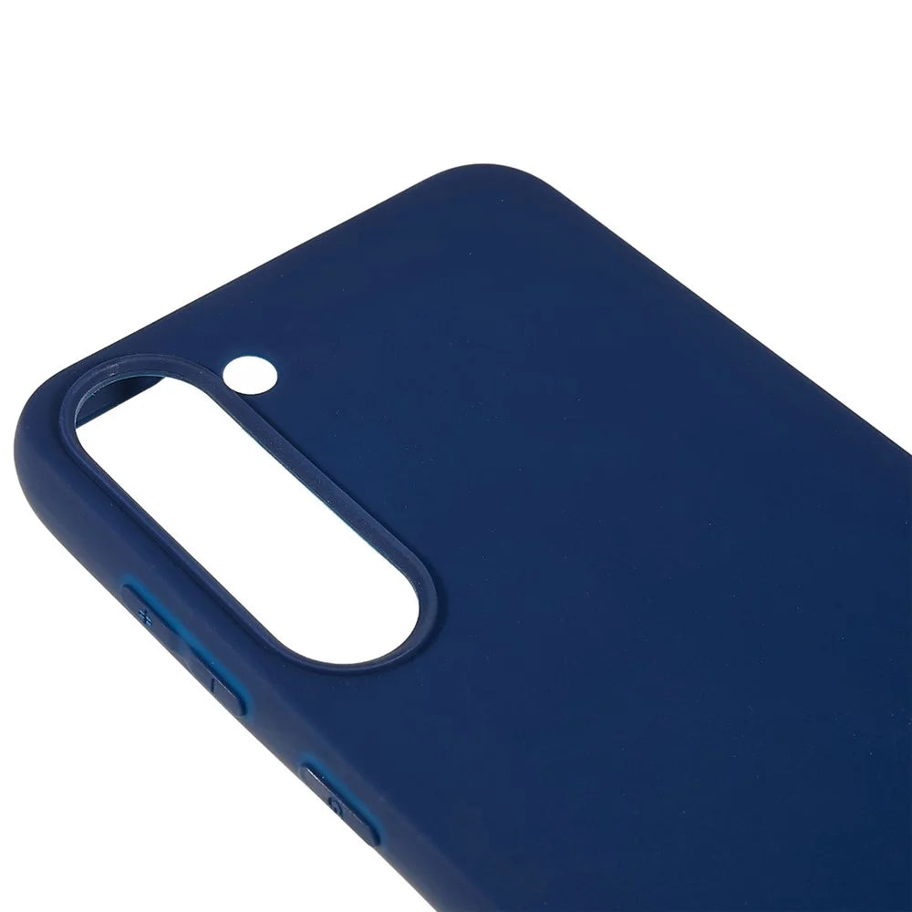For Samsung Galaxy S23 Slim Fit Soft TPU Smooth Cover Matte Finish Coating Grip Phone Case - Sapphire - 7