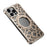 For iPhone 15 Pro Bumper Case Alloy Metal Borderless Back Cover with Magnetic Kickstand - Desert Gold - 1