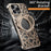 For iPhone 15 Pro Bumper Case Alloy Metal Borderless Back Cover with Magnetic Kickstand - Desert Gold - 4