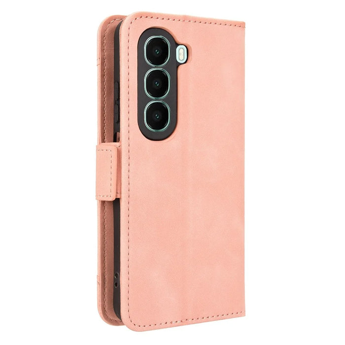 For itel A95 5G Leather Case Phone Wallet Cover with Multiple Card Slots - Pink - 7