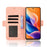 For TCL 605 4G / 60 SE Leather Case Phone Wallet Cover with Multiple Card Slots - Pink - 3