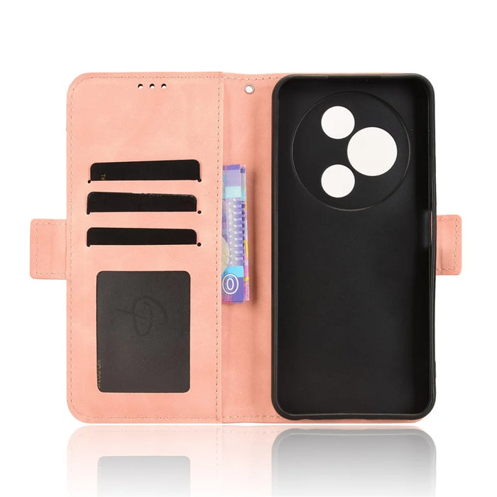 For TCL 605 4G / 60 SE Leather Case Phone Wallet Cover with Multiple Card Slots - Pink - 5
