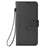 For TCL 605 4G / 60 SE Leather Wallet Case with Strap Diamond Texture Phone Cover - Black - 6