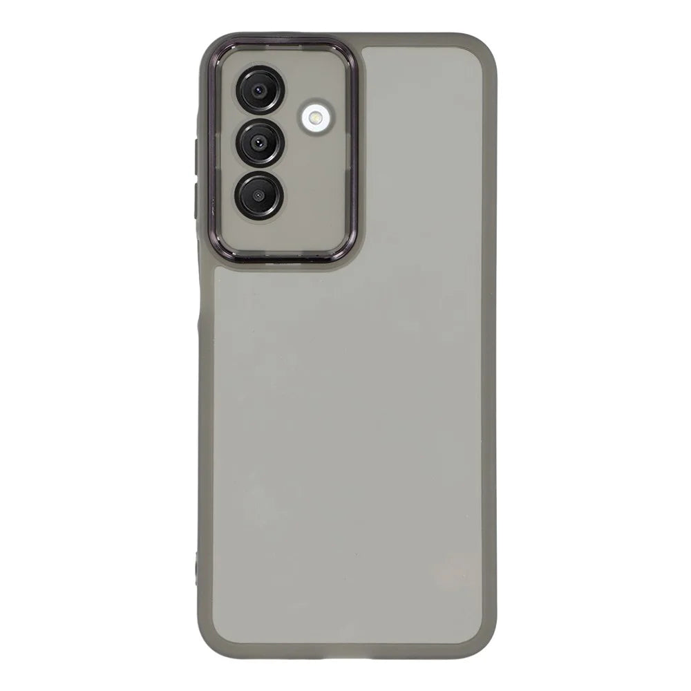 For Samsung Galaxy A18 5G / A18 4G / A17 5G / A17 4G / A26 5G Case Electroplated Camera Frame TPU Phone Cover - Transparent Black - 1