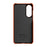 MELKCO For Samsung Galaxy S25 Edge Case Incomplete Edge Genuine Cow Leather Coated PC Cover - Orange - 4