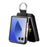 For Samsung Galaxy Z Flip7 5G Case Card Holder Kickstand Retro Texture Leather Back Cover - Black - 5