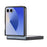 For Samsung Galaxy Z Flip7 5G Magnetic Case Denim Texture Leather + PC Shockproof Phone Cover - Black - 3