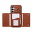 For Samsung Galaxy A16 4G Leather Back Cover Zipper Wallet Kickstand Phone Case with Shoulder Strap - Brown - 4