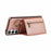 For Samsung Galaxy A26 5G Leather Back Cover Zipper Wallet Kickstand Phone Case with Shoulder Strap - Pink - 2