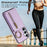 For Samsung Galaxy A56 5G Leather Back Cover Zipper Wallet Kickstand Phone Case with Shoulder Strap - Purple - 6