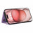 For iPhone 16 Pro Leather Back Cover Zipper Wallet Kickstand Phone Case with Shoulder Strap - Purple - 3