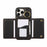 For iPhone 15 Pro Max Leather Back Cover Zipper Wallet Kickstand Phone Case with Shoulder Strap - Black - 2