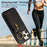 For iPhone 15 Pro Max Leather Back Cover Zipper Wallet Kickstand Phone Case with Shoulder Strap - Black - 7