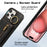 For iPhone 15 Pro Leather Back Cover Zipper Wallet Kickstand Phone Case with Shoulder Strap - Black - 5