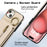 For iPhone 15 Leather Back Cover Zipper Wallet Kickstand Phone Case with Shoulder Strap - Beige - 5
