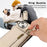 For iPhone 15 Leather Back Cover Zipper Wallet Kickstand Phone Case with Shoulder Strap - Beige - 7