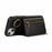 For iPhone 14  /  13 Leather Back Cover Zipper Wallet Kickstand Phone Case with Shoulder Strap - Black - 2