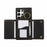 For Samsung Galaxy S25 Ultra Leather Back Cover Zipper Wallet Kickstand Phone Case with Shoulder Strap - Black - 2