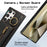 For Samsung Galaxy S25 Ultra Leather Back Cover Zipper Wallet Kickstand Phone Case with Shoulder Strap - Black - 5