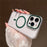 For iPhone 16 Pro Max Case Compatible with MagSafe PC + TPU Clear Phone Cover with Diamond Texture Lens Frame - Midnight Green - 2