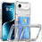 For iPhone Air Clear Case PC + TPU Phone Cover Card Holder Kickstand - Transparent - 1