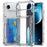 For iPhone Air Clear Case PC + TPU Phone Cover Card Holder Kickstand - Transparent - 3