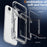 For iPhone Air Clear Case PC + TPU Phone Cover Card Holder Kickstand - Transparent - 6