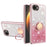 KADEM For iPhone 17e / 16e Case Ring Kickstand TPU Flowers Phone Cover Gradient Glitter - Pink - 1