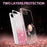KADEM For iPhone 17e / 16e Case Ring Kickstand TPU Flowers Phone Cover Gradient Glitter - Pink - 3