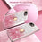 KADEM For iPhone 17e / 16e Case Ring Kickstand TPU Flowers Phone Cover Gradient Glitter - Pink - 7