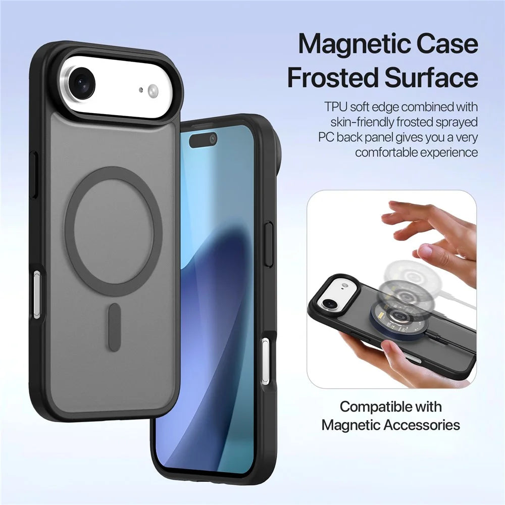 DUX DUCIS For iPhone Air Case  Lawa Series Detachable Magnetic Cowhide Leather Cover Zipper Wallet - Black - 6