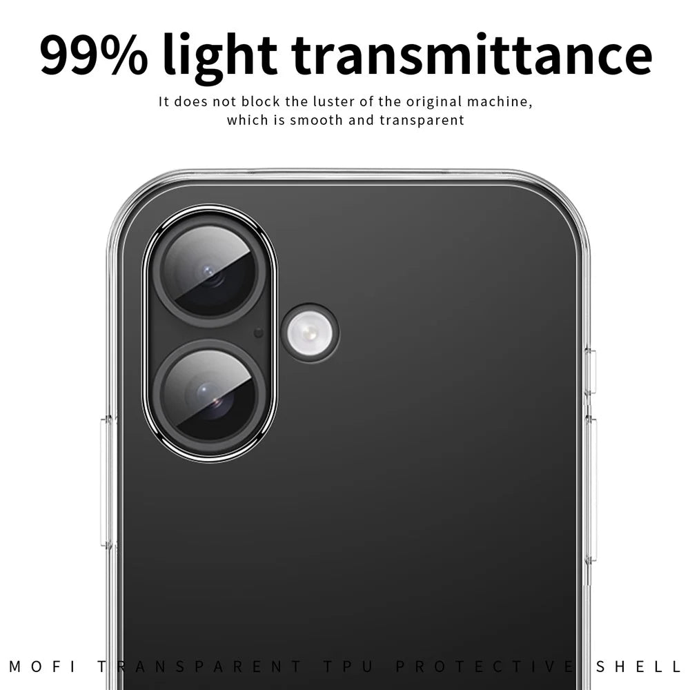 MOFI For iPhone 17 Clear Phone Case  Ultra-Thin TPU Phone Back Cover - Transparent - 4