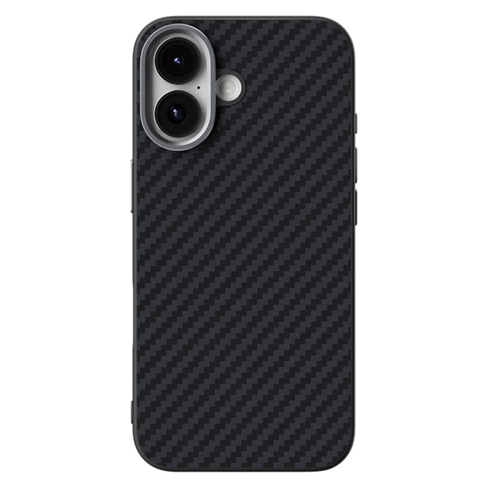 ABEEL For iPhone 17 Case Compatible with MagSafe Carbon Fiber Texture Back Cover - Black - 2