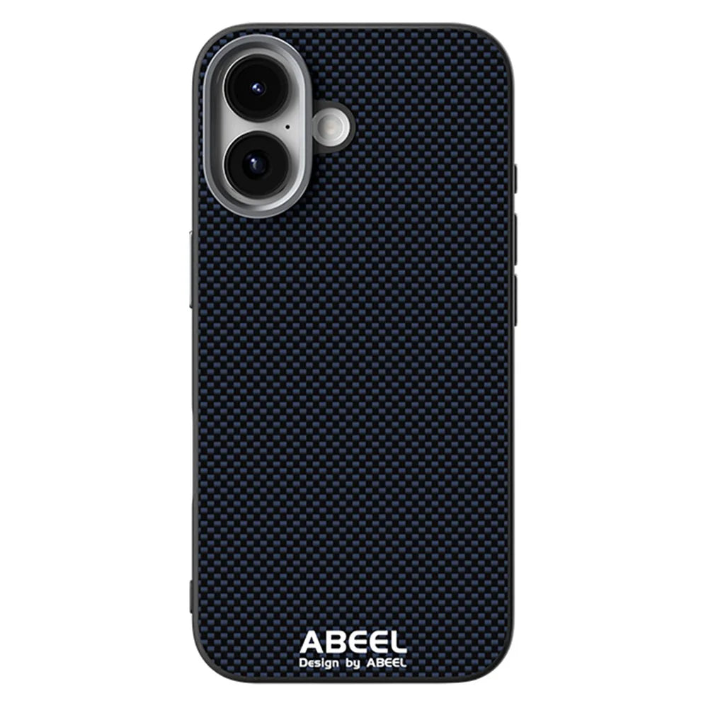 ABEEL For iPhone 17 Case Compatible with MagSafe Printed PC TPU Aluminum Alloy Leather Phone Cover - Black - 2