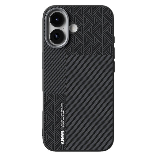 ABEEL For iPhone 17 Case PC + TPU + Aluminum Alloy + PU Leather Slim Phone Back Cover Compatible with MagSafe - Texture 3 - 2