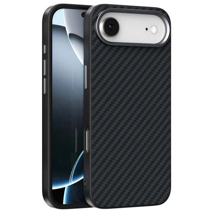 ABEEL For iPhone Air Case Compatible with MagSafe Carbon Fiber Texture Back Cover - Black - 1