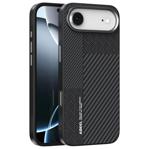 ABEEL For iPhone Air Case PC + TPU + Aluminum Alloy + PU Leather Slim Phone Back Cover Compatible with MagSafe - Texture 3 - 1