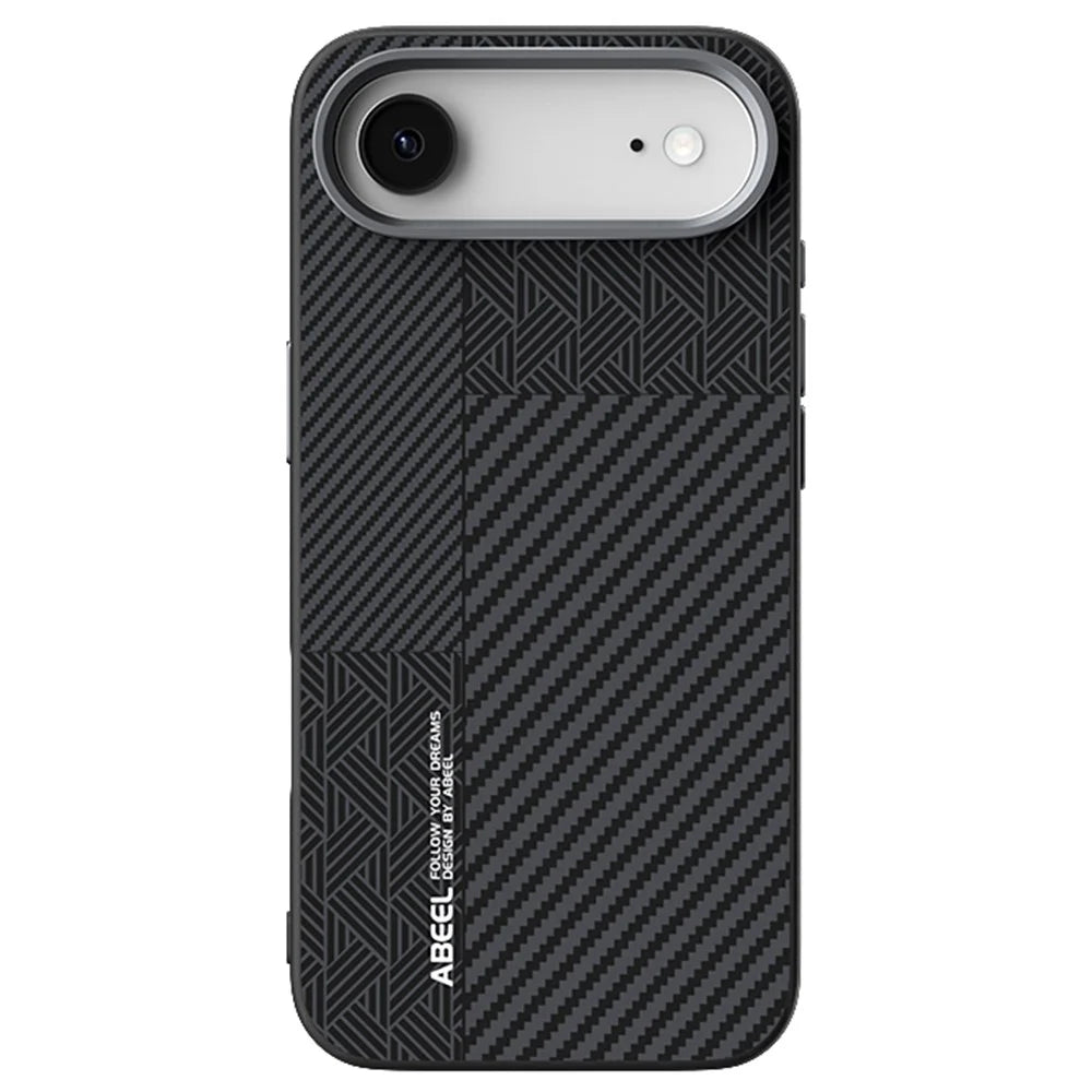 ABEEL For iPhone Air Case PC + TPU + Aluminum Alloy + PU Leather Slim Phone Back Cover Compatible with MagSafe - Texture 3 - 2