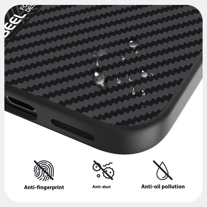 ABEEL For iPhone Air Case PC + TPU + Aluminum Alloy + PU Leather Slim Phone Back Cover Compatible with MagSafe - Texture 3 - 5