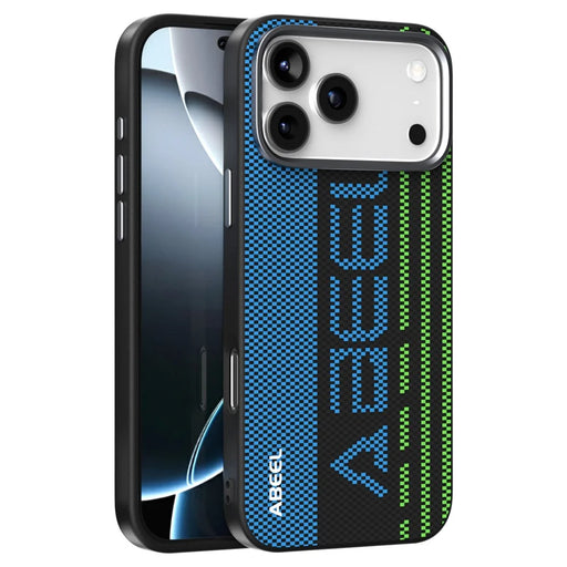 ABEEL For iPhone 18 Pro / 17 Pro Case Compatible with MagSafe Micro-Embossing 6D Printed PC TPU Aluminum Alloy Leather Phone Cover - Outstanding No. 1 - 1