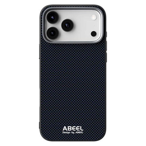 ABEEL For iPhone 18 Pro / 17 Pro Case Compatible with MagSafe Printed PC TPU Aluminum Alloy Leather Phone Cover - Black - 2