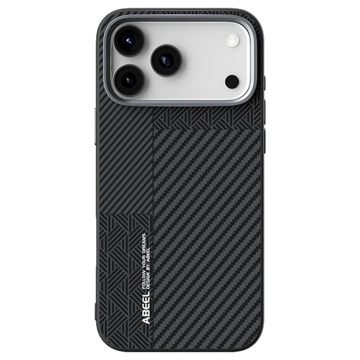 ABEEL For iPhone 18 Pro / 17 Pro Case PC + TPU + Aluminum Alloy + PU Leather Slim Phone Back Cover Compatible with MagSafe - Texture 3 - 2