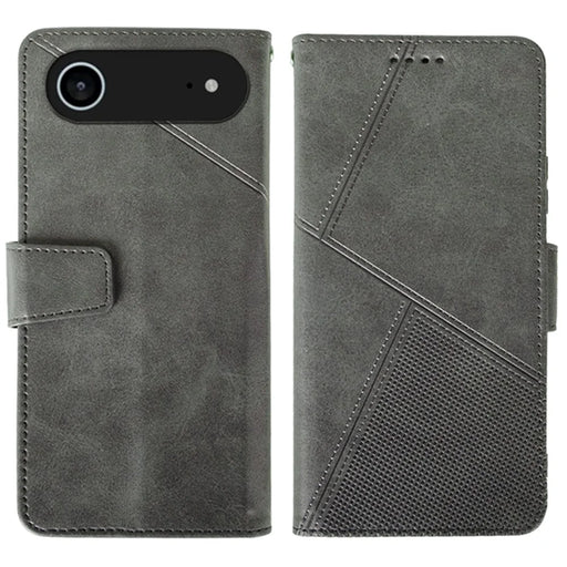 IDEWEI For iPhone Air Case Leather Wallet Phone Cover Stand Calf Texture - Grey - 1