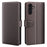 For Samsung Galaxy A14 5G / 4G Case Genuine Split Leather Phone Cover with Wallet Stand - Brown - 1