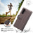 For Samsung Galaxy A14 5G / 4G Case Genuine Split Leather Phone Cover with Wallet Stand - Brown - 6